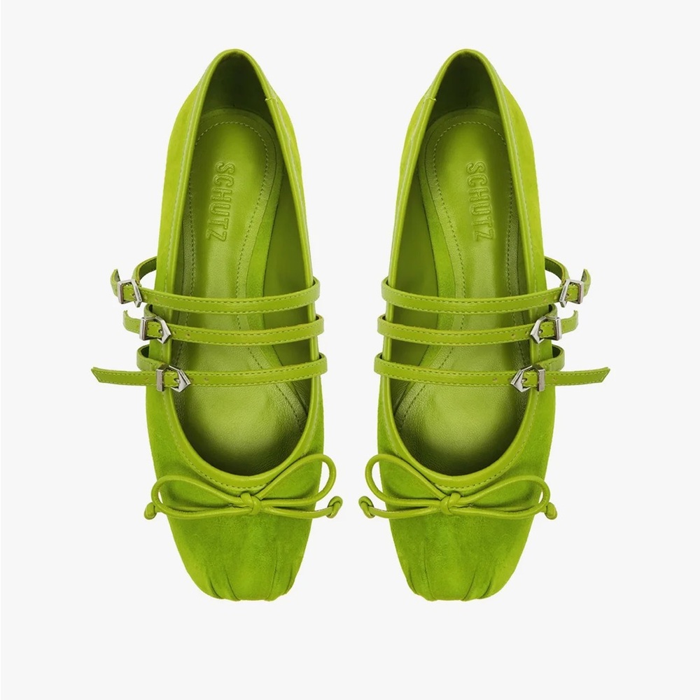 SCHUTZ Arissa Strap flats GREEN